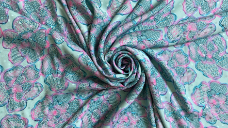 Pure Italian silk jacquard